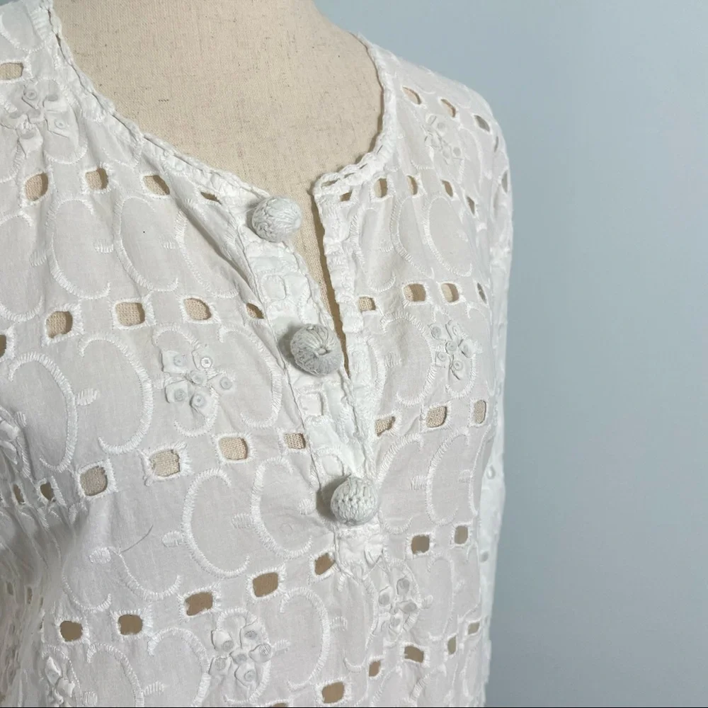 White Eyelet Beach Coverups